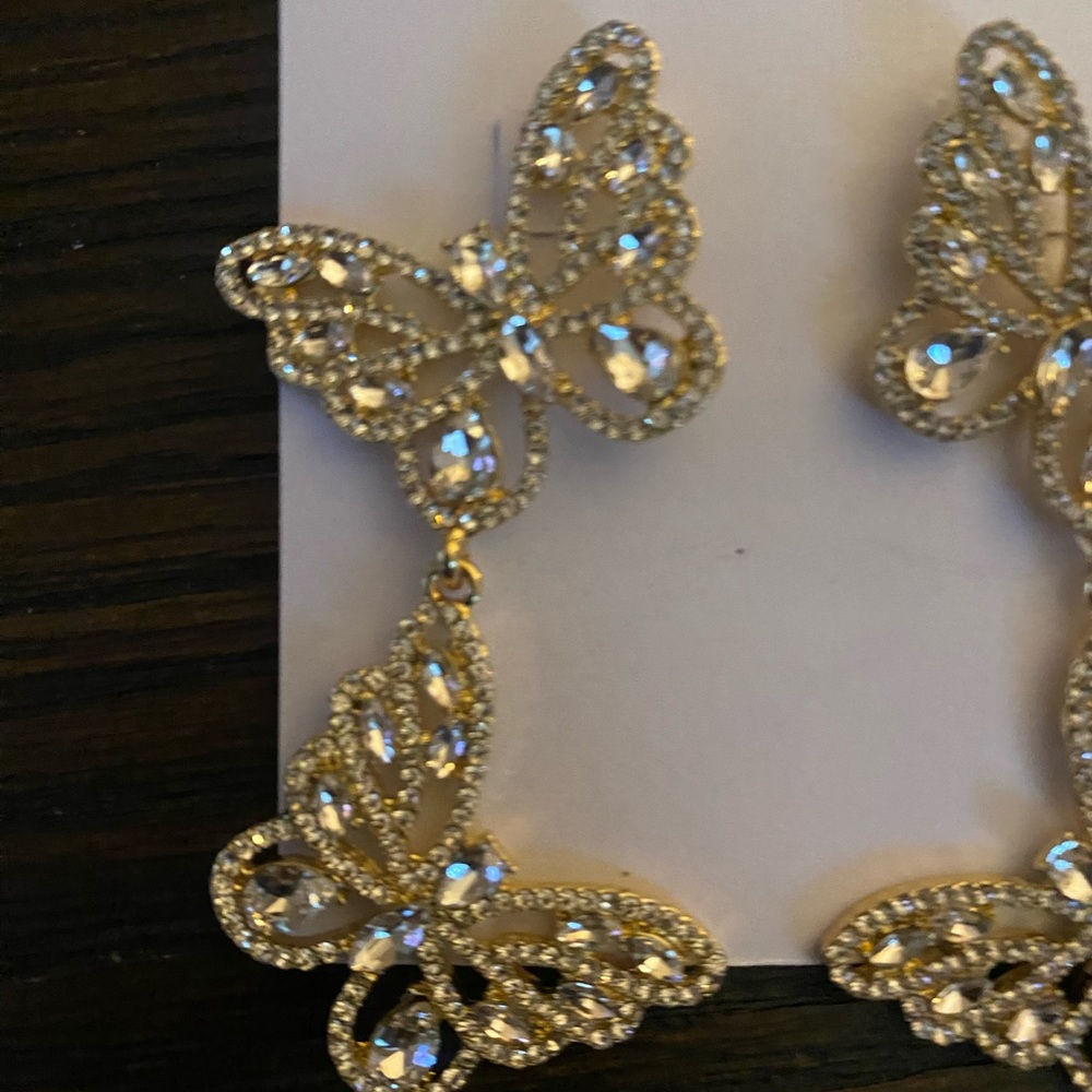 NEW BaubleBar butterfly dangle earrings - Picture 3 of 5